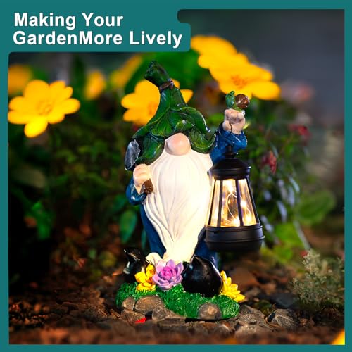 Solar Garden Gnome Statue