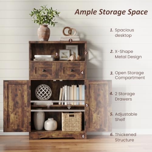 Farmhouse Storage Cabinet with Drawers
