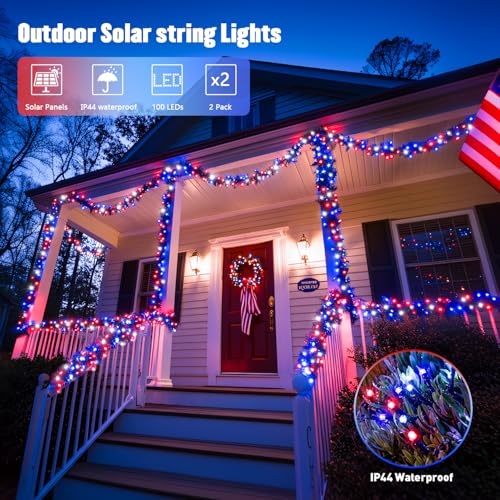 2 Pack Solar String Lights (66 Foot)