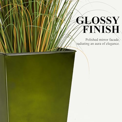 Garden Large Metal Glazed Floor Planter Set of 2 (2 Count)