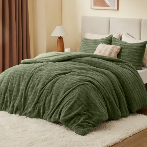 Faux Fur Queen Comforter Set