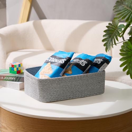 Large Shallow Organizing Baskets 15x11x5.1 Inches (4 Count)