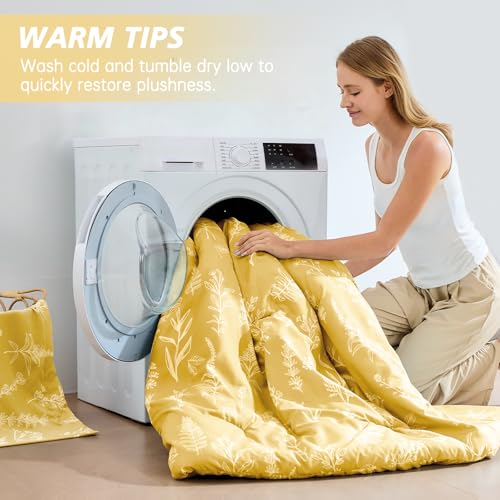 Bright Yellow Bed in a Bag King 7 Pieces