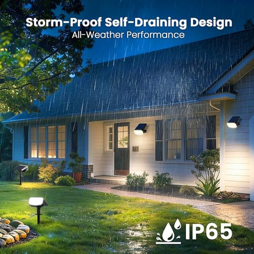 Solar Spot Lights Outdoor Waterproof (2 Count)