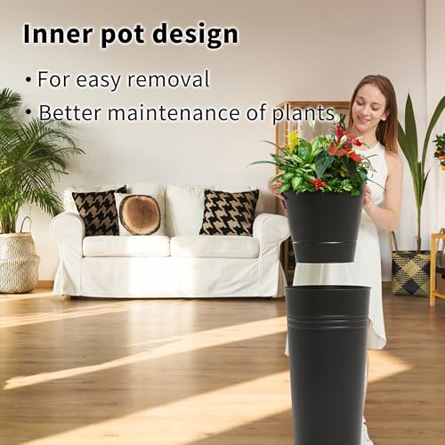 22''H 2 Pack Planter with Water Level Indicator (2 Count)
