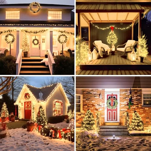 Warm White Christmas Lights Outdoor (150 Count)