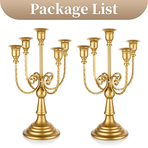 Gold Candelabra Candle Holders for Wedding Centerpieces