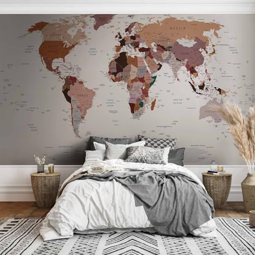 Wall Mural World Map 193x138 in (10 Count)