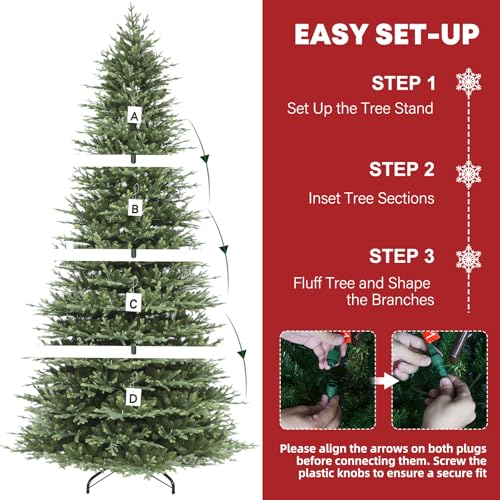 12 ft Prelit Artificial Christmas Tree with 850 Warm White LEDs