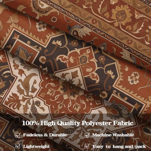 Vintage Floral Tapestry Wall Hanging Hippie Indian Bohemian Mandala Tapestry Aesthetic Retro Carpet Brown Large Tapestries for Mural Bedroom Living Room Dorm Decor 80 x 60 Inch