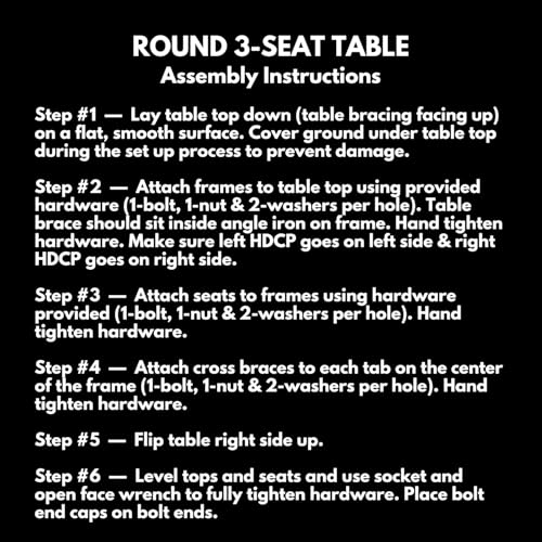 46In Round Picnic Table