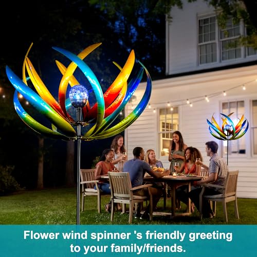 83" Large Solar Wind Spinner Outdoor