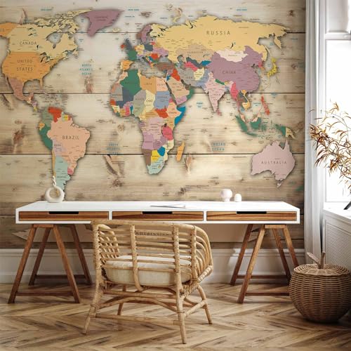 Wall Mural World Map 193x138 in (10 Count)