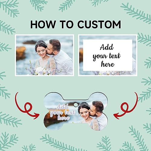 Personalized Christmas Ornaments 2025 Wood Custom Picture Text Hanging Ornament Customized Christmas Tree Decorations Keepsake Gift for Family Couples Xmas Tree Home Decor