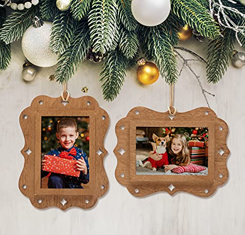 Wood Rectangle 2" x 3" Photo Ornaments