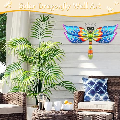 Solar Dragonfly Garden Wall Art