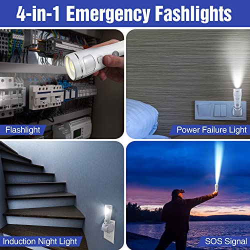 4 Pack 4 in 1 LED Emergency Lights for Home Power Failure (4 Count)