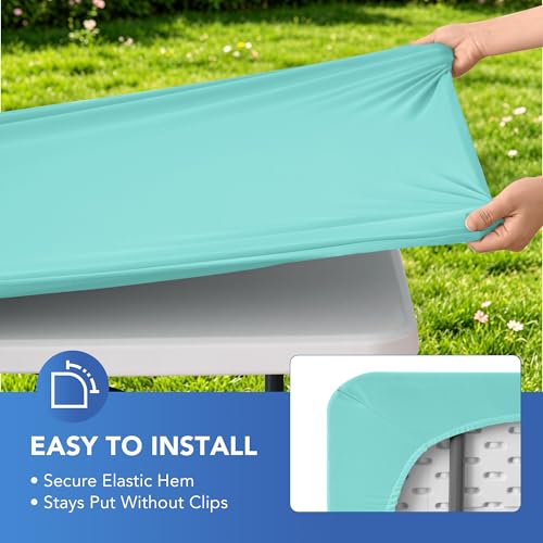 Spandex 6ft Table Cover Fitted (4 Count)