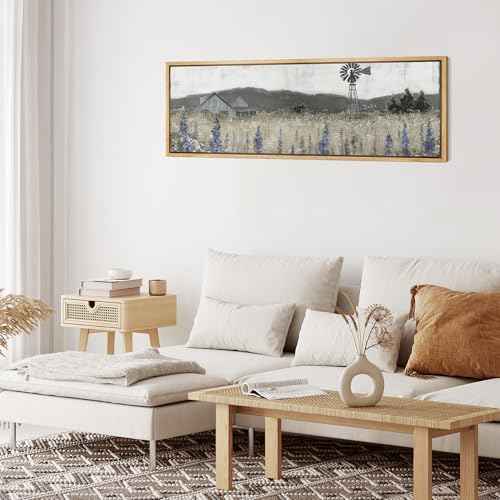 Large Framed Canvas Print Wall Art Rustic Farmhouse Landscape Barn