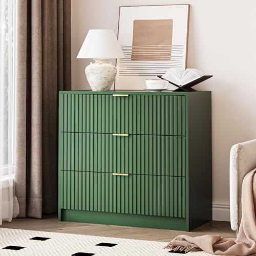 Green Fluted Dresser for Bedroom