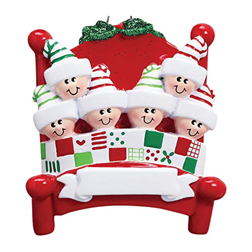 Bedtime Family of 6 Ornament 2026 Personalized Family Christmas Ornaments 2026