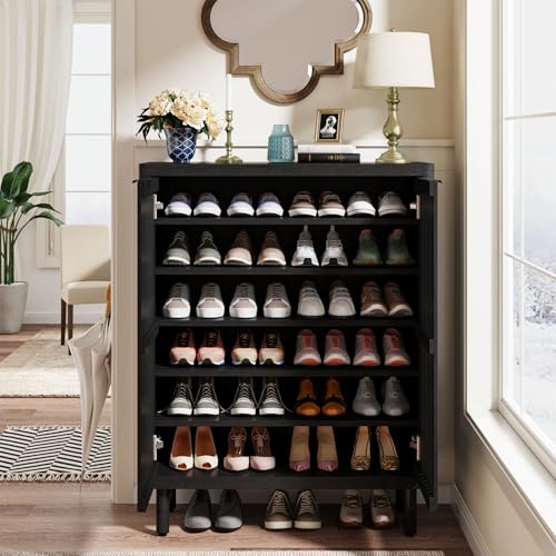 6 Tier Shoe Cabinet with Shutter Doors