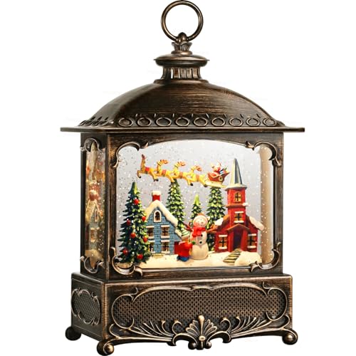 Christmas Snow Globe Lantern Christmas Village Decorations Indoor