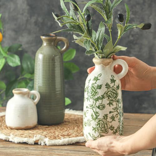 Vintage Vase Set of 3 with Handle (3 Count)