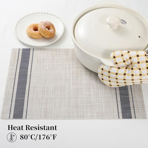 Khaki Blue Placemats (12 Count)