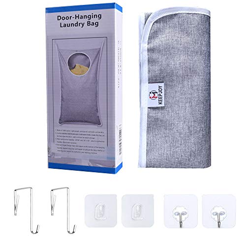 Hanging Laundry Hamper Bag with 2 Different Types of Hooks