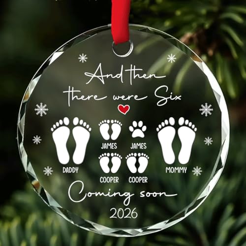 A Little One On Way Glass Ornament