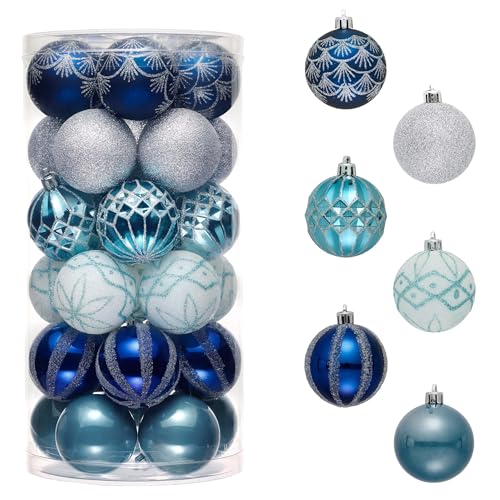 30ct Christmas Tree Decorations Ball Ornaments 2.36 Inches (30 Count)