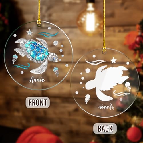 Personalized Best Friend Photo Christmas Ornament Bestie Round Acrylic Ornament with Picture