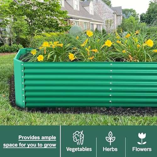 6×3×2 ft Galvanized Metal Raised Garden Bed