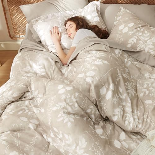 Floral Beige Comforter Set