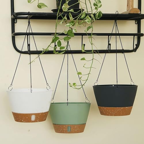 2 Pack 8 Inch Hanging Planters for Indoor Plants (72 Count)