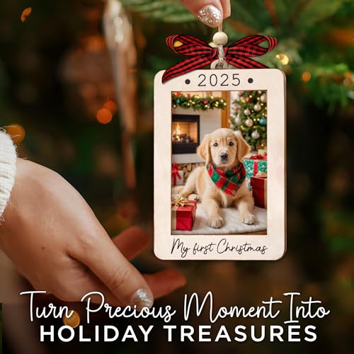 My First Christmas Dog Photo Frame Ornament 2025