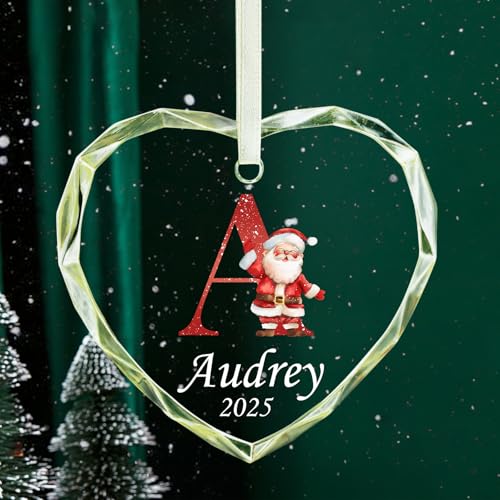 Personalized Christmas Ornaments with Initial Name