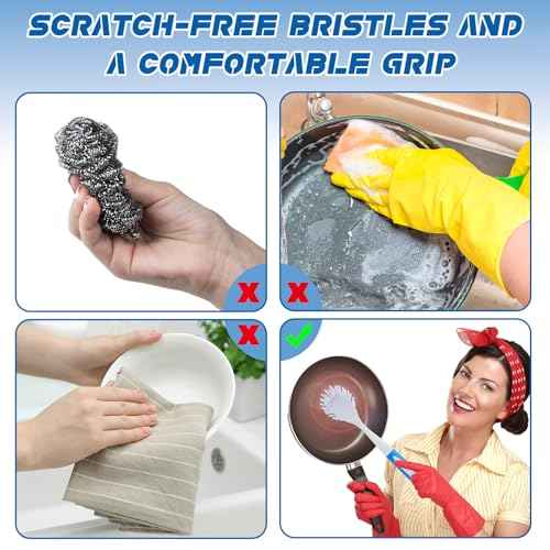 50 Pcs Kitchen Scrub Dish Brush Bulk (50 Count)