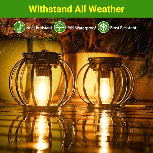 Solar Lanterns Outdoor Waterproof (4 Count)