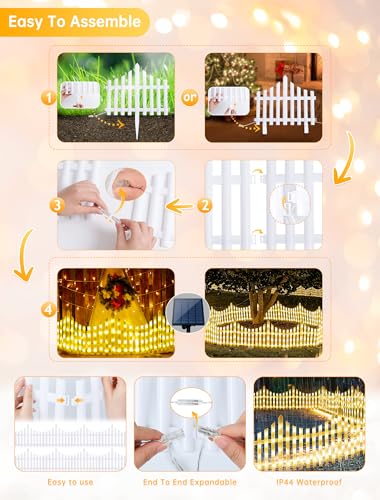 8 Pack Lighted Garden Fence (8 Count)