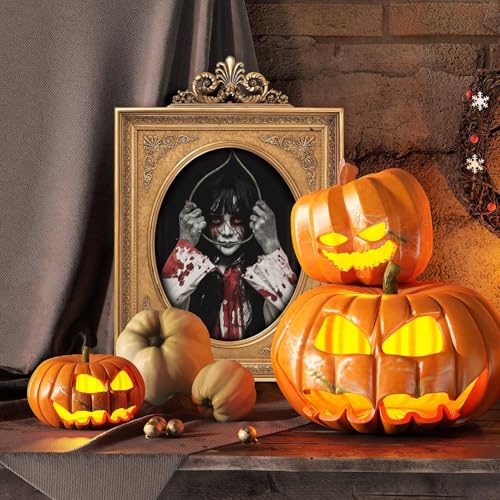 15 Halloween Gothic Mansion Haunted Horror Picture Frames (15 Count)
