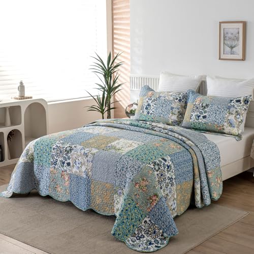 Oversized Queen Quilt Set Patchwork Bedspread