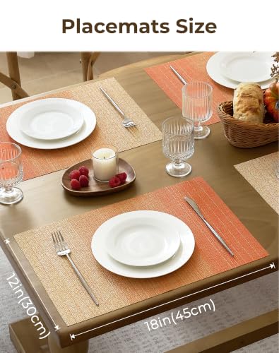 Woven Vinyl Fall Placemats Set of 12 (12 Count)