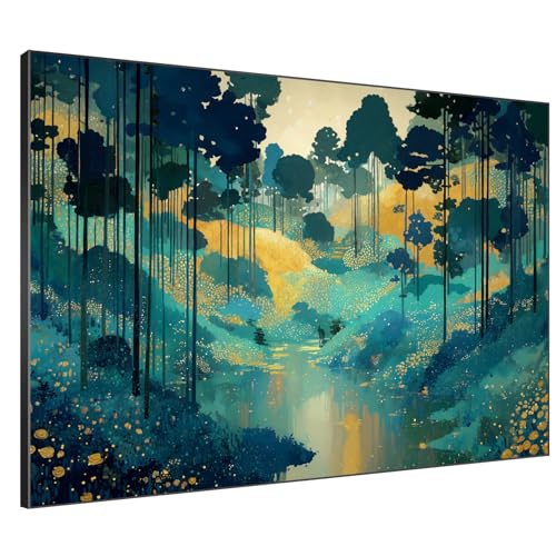 46"x60" Extra Large Framed Wall Art Whimsical Fantasy Forest