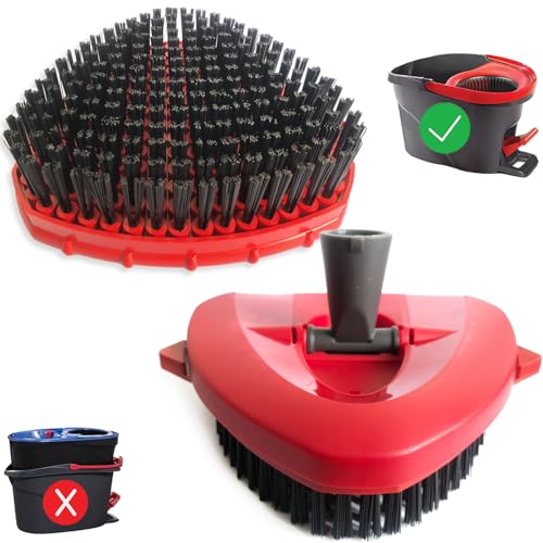 Spin Mop Scrub Brush Head Compatible with OCedar EasyWring 1 Tank System (2 Count)