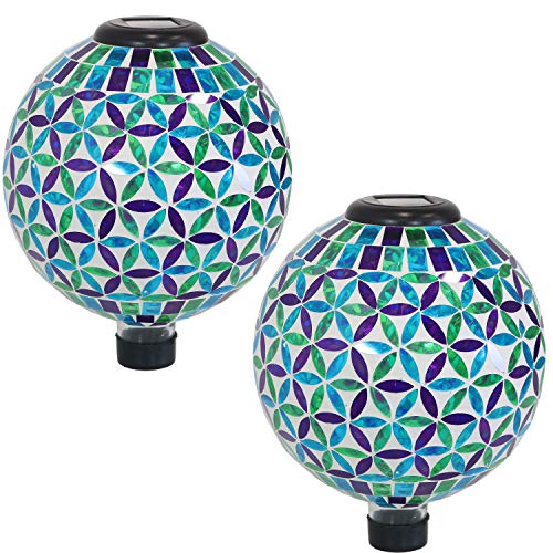 Sunnydaze Solar Gazing Ball for Garden (2 Count)