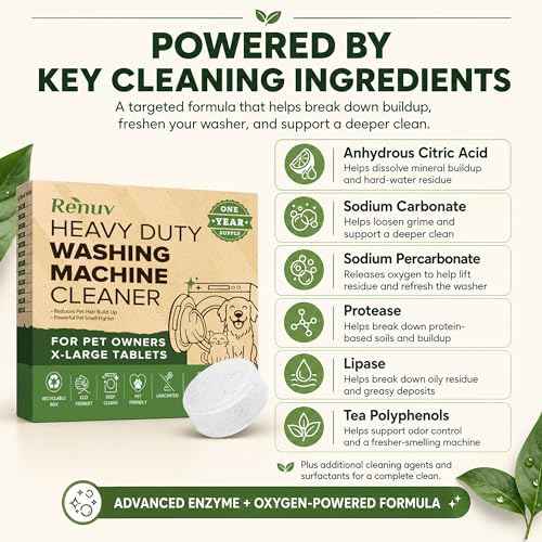 Heavy Duty Washing Machine Cleaner For Pet Owners (12 Count)
