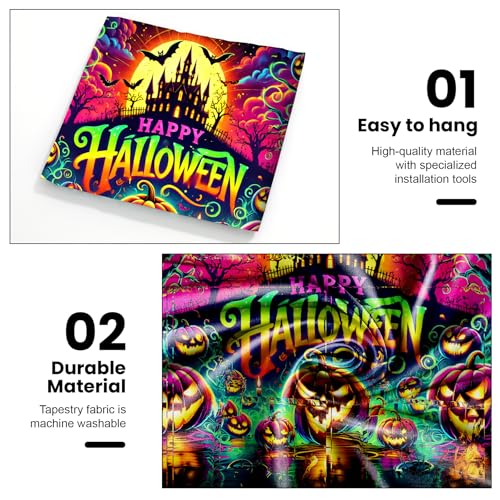 UV Reactive Halloween Tapestry