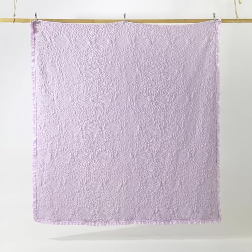Lavender Ruffled Quilt King Size